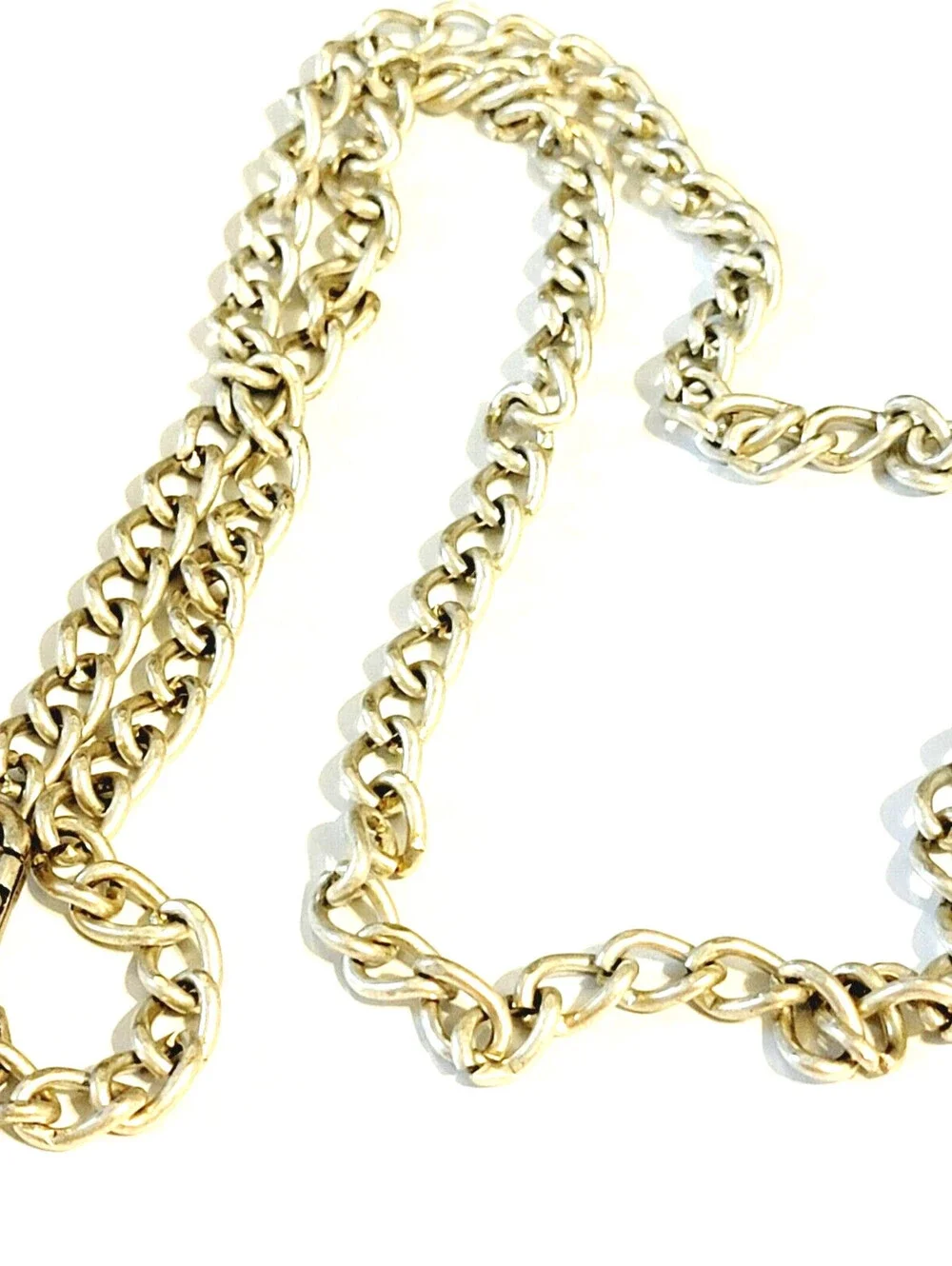 Thick Pewter-tone Chain Necklace 40